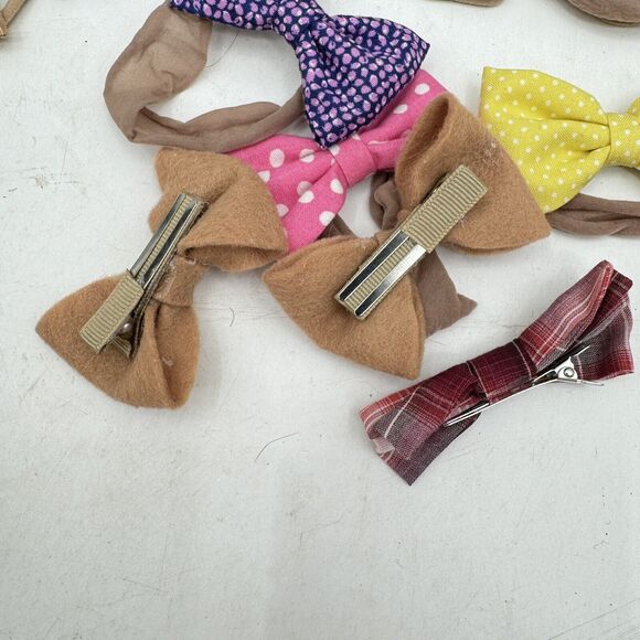 Huge Lot 65pc + Handmade Baby Toddler Headbeads Bows Clips Bonnets Floral Solid - Picture 10 of 15